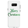 merry christmas green glitter Samsung Galaxy S8