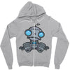sad robot Zipper Hoodie