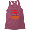 my face is my halloween Racerback Tank