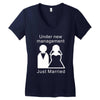 under new management   just married Women's V-Neck T-Shirt