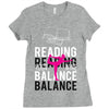 Reading Yoga Wine Balance Ladies Fitted T-Shirt
