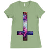 inverted galaxy cross funny  religion banter space fashion new Ladies Fitted T-Shirt