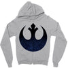 rebel logo with space pattern Zipper Hoodie
