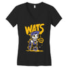 wat skateboard Women's V-Neck T-Shirt