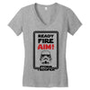 ready fire aim Women's V-Neck T-Shirt