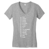 beard length chart Women's V-Neck T-Shirt
