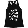 anti social social club White logo Racerback Tank