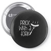 prick with a fork Pin-back button