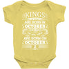 Real Kings Are Born On October 2 Baby Onesie