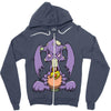 zombie bunny loves brains Zipper Hoodie
