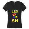 gay pride parade lgbt lesbian gay bi trans queer pan light Women's V-Neck T-Shirt