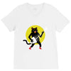 rock cat V-Neck Tee