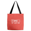 eat sleep code Tote Bags