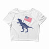 Patriotic T-Rex Crop Top