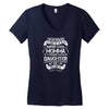Super Cool Momma Of A Freaking Awesome Daughter Women's V-Neck T-Shirt