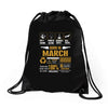 born march multitasking problem solving Drawstring Bags
