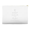 keep calm and play football Accessory Pouches