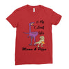 mama &amp; pizza dinasour Ladies Fitted T-Shirt