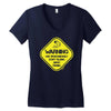 warning may...talking about fishing Women's V-Neck T-Shirt