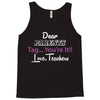 Dear Parents Tag You're It Love Teachers Women's Tank Top