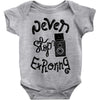 never stop exploring Baby Onesie