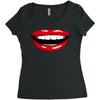 lips red Women's Triblend Scoop T-shirt