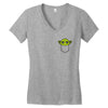 cute yoda pocket Women's V-Neck T-Shirt