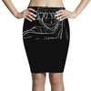 Luffy white design Pencil Skirts