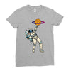 astronaut basketball planet Ladies Fitted T-Shirt