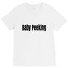 baby peeking V-Neck Tee