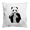 gangster panda Throw Pillow