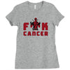 fuck cancer Ladies Fitted T-Shirt