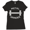 gym dumbbell Ladies Fitted T-Shirt