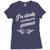 i'm silently correcting your grammar Ladies Fitted T-Shirt
