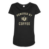 powered by coffee Maternity Scoop Neck T-shirt