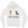 happy meowr Zipper Hoodie