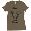 some bunny loves me Ladies Fitted T-Shirt