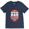 proud dad son V-Neck Tee