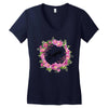 Floral Baby Name Women's V-Neck T-Shirt