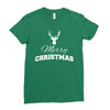 buck merry christmas Ladies Fitted T-Shirt