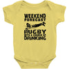 weekend rugby forecast beer pub drink Baby Onesie