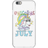 unicorns are born in july cute unicorn iPhone 6/6s Case