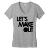let's make out Women's V-Neck T-Shirt