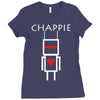 chappie robot movie logo Ladies Fitted T-Shirt