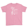 she wants the d black Youth Tee