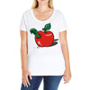 apple burster Ladies Curvy T-Shirt