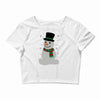 christmas snowman Crop Top