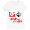 old school gamer Ladies Fitted T-Shirt