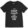 keep calm and fish on V-Neck Tee