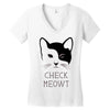 CHECK MEOWT Women's V-Neck T-Shirt